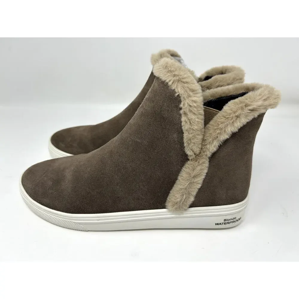Blondo Women's Gianna Sneaker, Taupe, Size 7.5 M